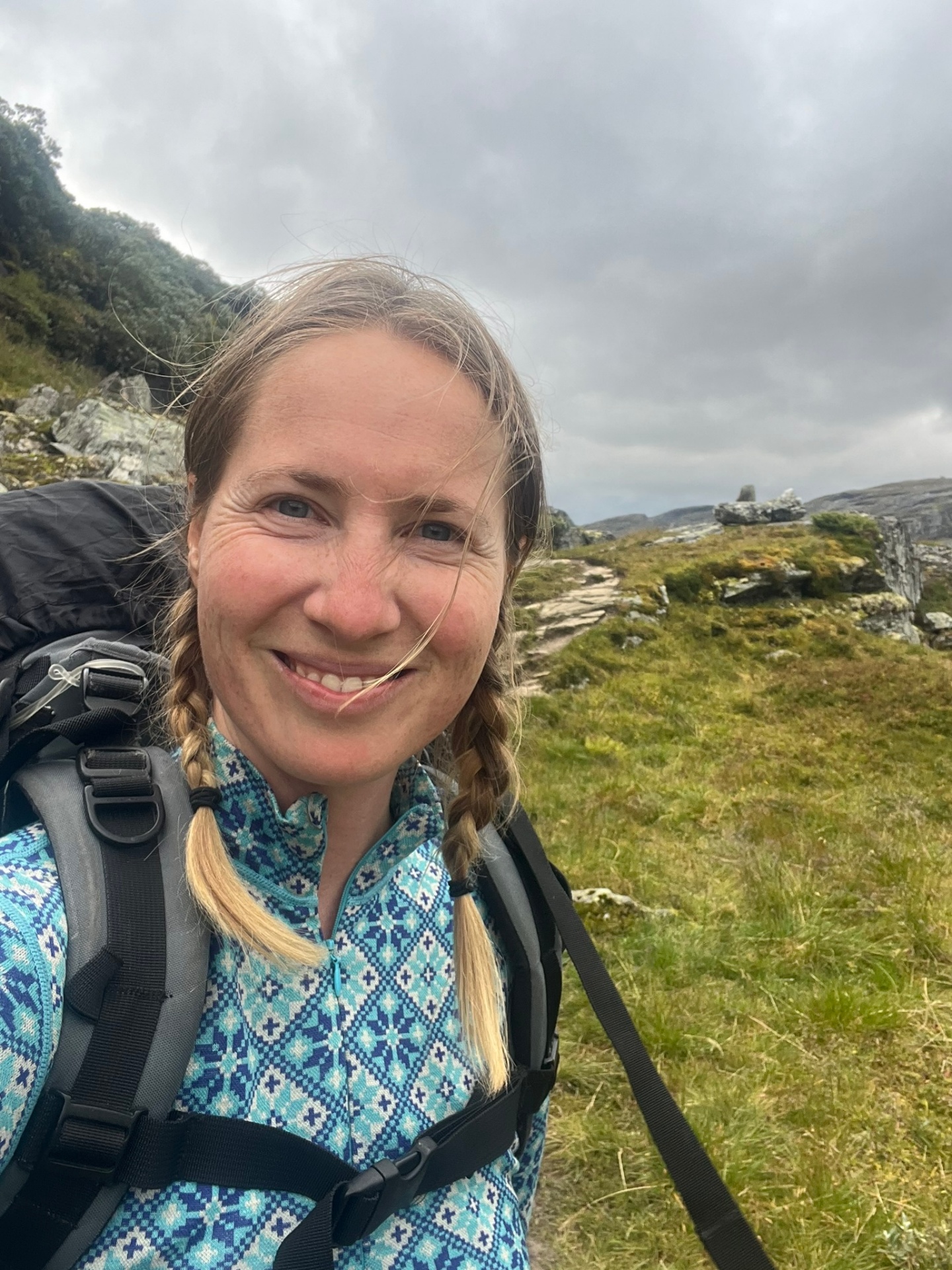 Therese on a mountain hike