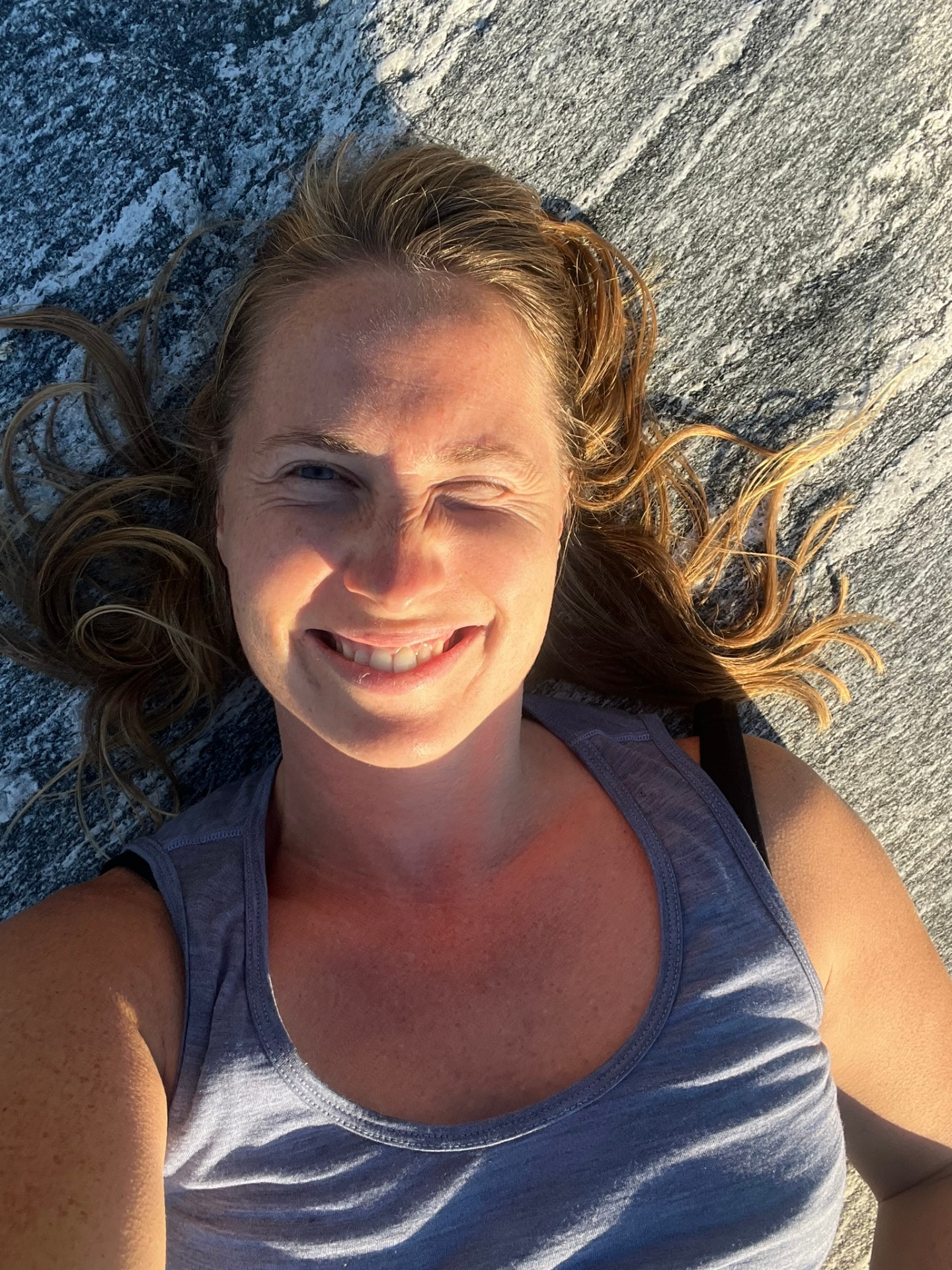 Therese on coastal rock